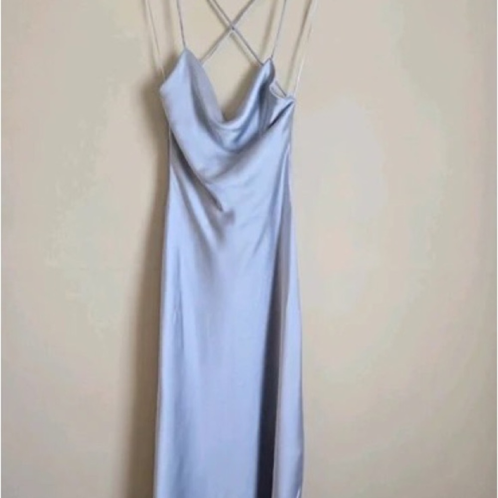 SHEIN Backless Light Gray Dress
